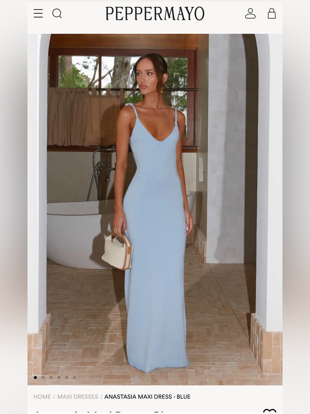 Peppermayo Anastasia Maxi Dress - Light Blue